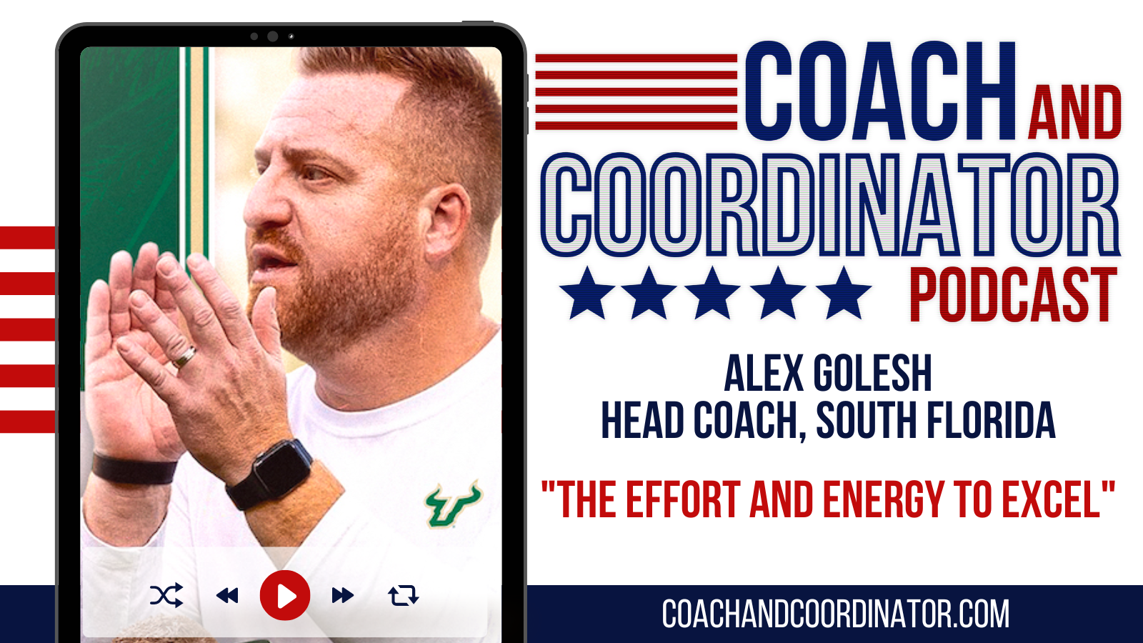 Coach and Coordinator Podcast, Alex Golesh