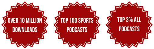 Over 10 Million Downloads, Top 150 Sports Podcasts, Top 3% All Podcasts